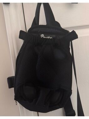 Pawaboo Black Pet Carrier Backpack - Hands-Free Travel for Small Dogs